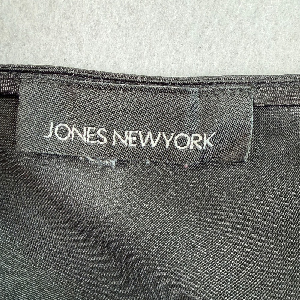 Vintage Y2K Jones New York Satin Slip Midi Dress Sz S Black Whimsigoth Coquette - Picture 6 of 8